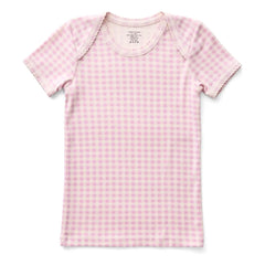 Soor Ploom - Baby Vichy Organic Cotton T-Shirt | Pink