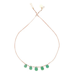 Ivarene - 5 Drop Necklace | Chrysoprase