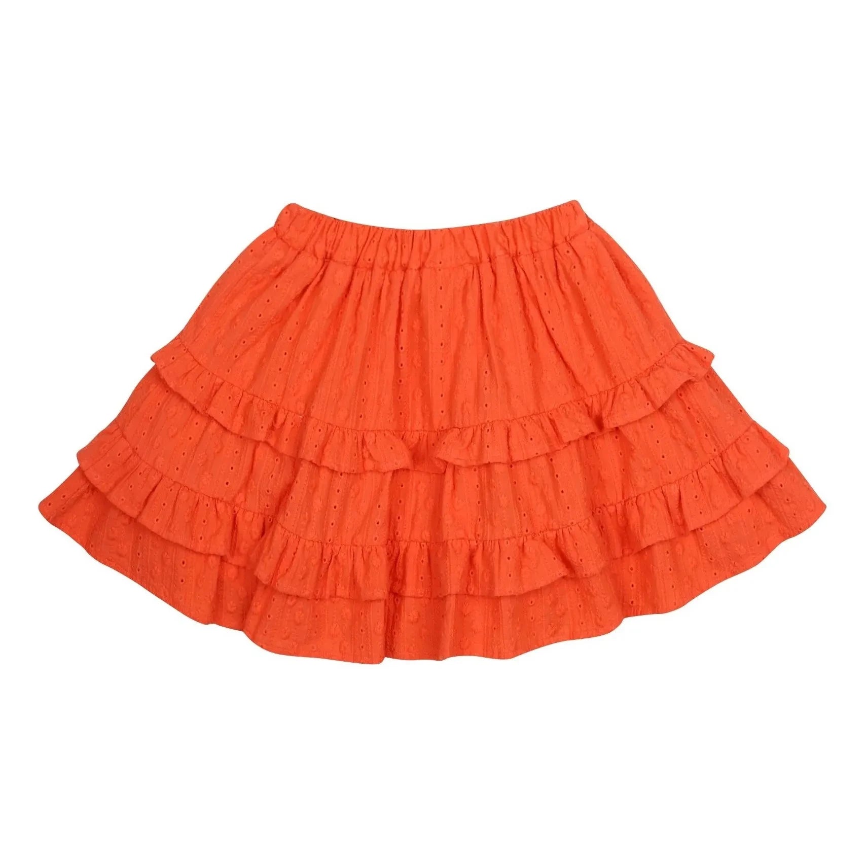 Jelly Mallow - Cherry Ruffled Skirt | Orange