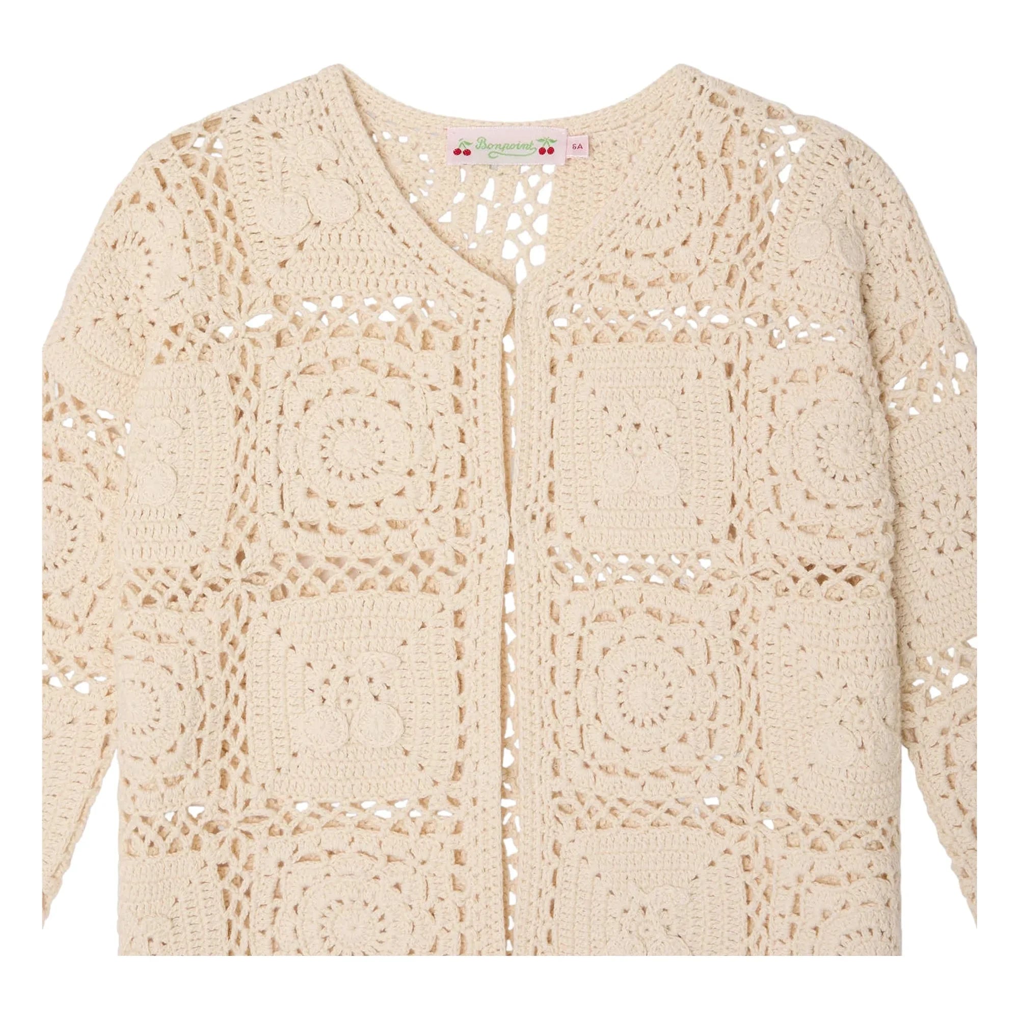 Bonpoint - Léa-Marie Crochet Cardigan | Ivory