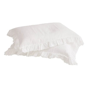 Maison de Vacances - Bohem Washed Linen Pillowcase | White