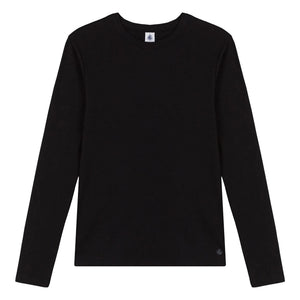 Petit Bateau - Iconic Long Sleeve T-Shirt - Women's Collection | Black