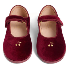Bonpoint - Ellaro Baby Booties | Burgundy