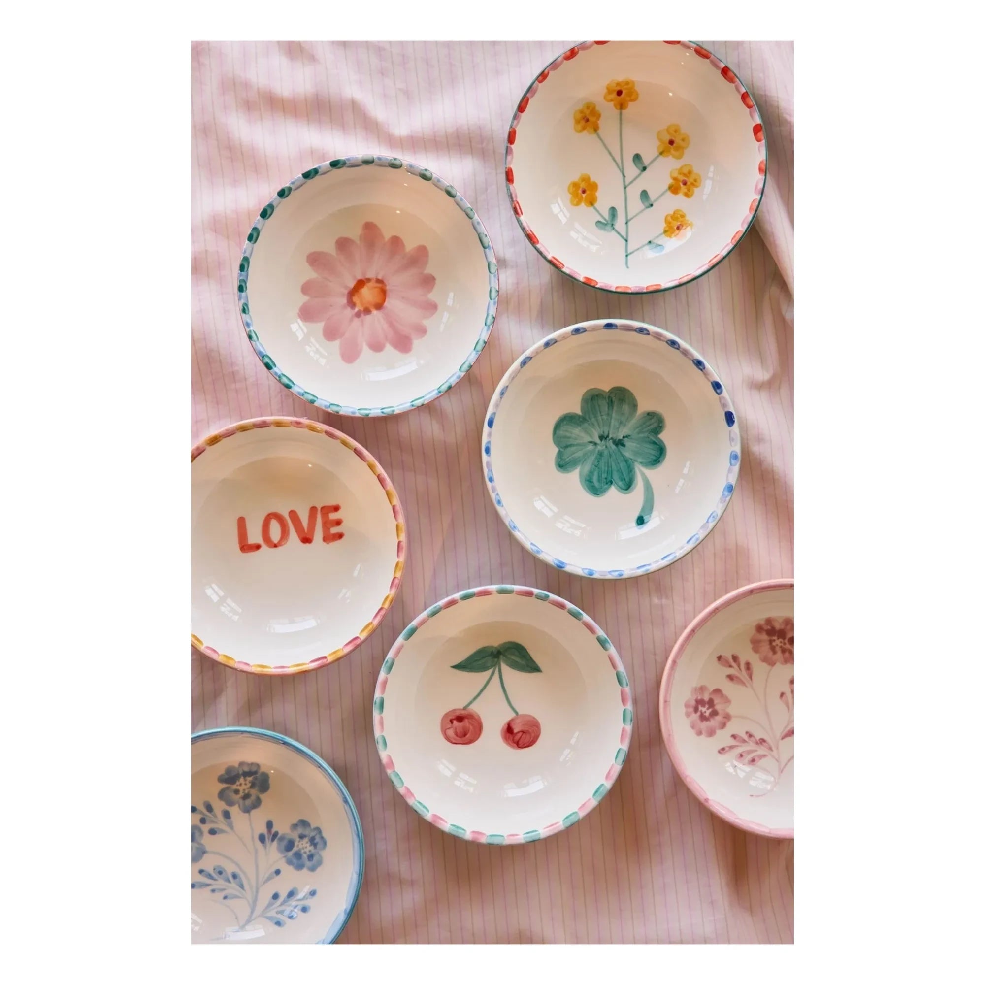 Rice - Ceramic Flower Bowl | Powder Pink