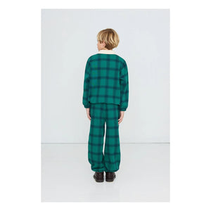 Tinycottons - Organic Cotton Plaid Jogger Pants | Green