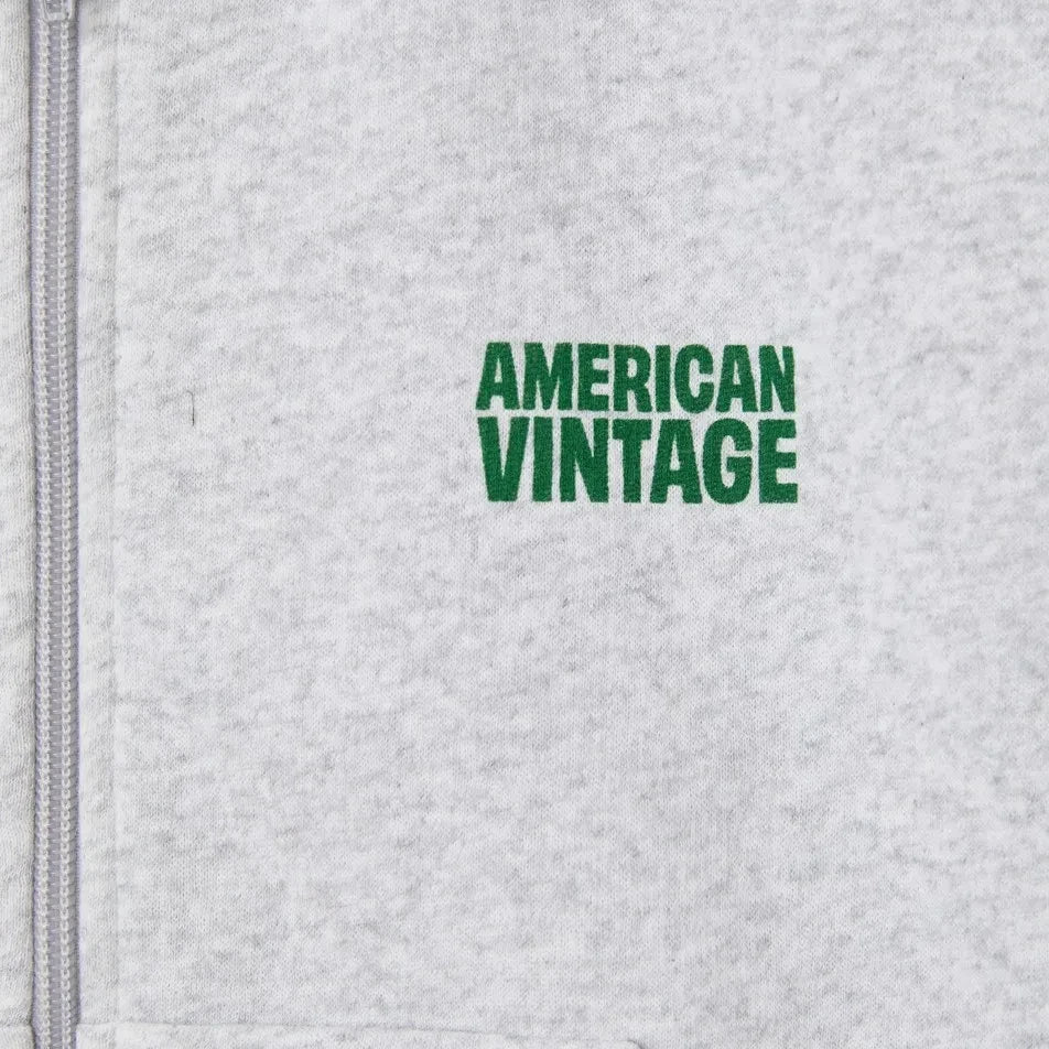 American Vintage - Baptown Fermuarlı Sweatshirt | Gri melanj