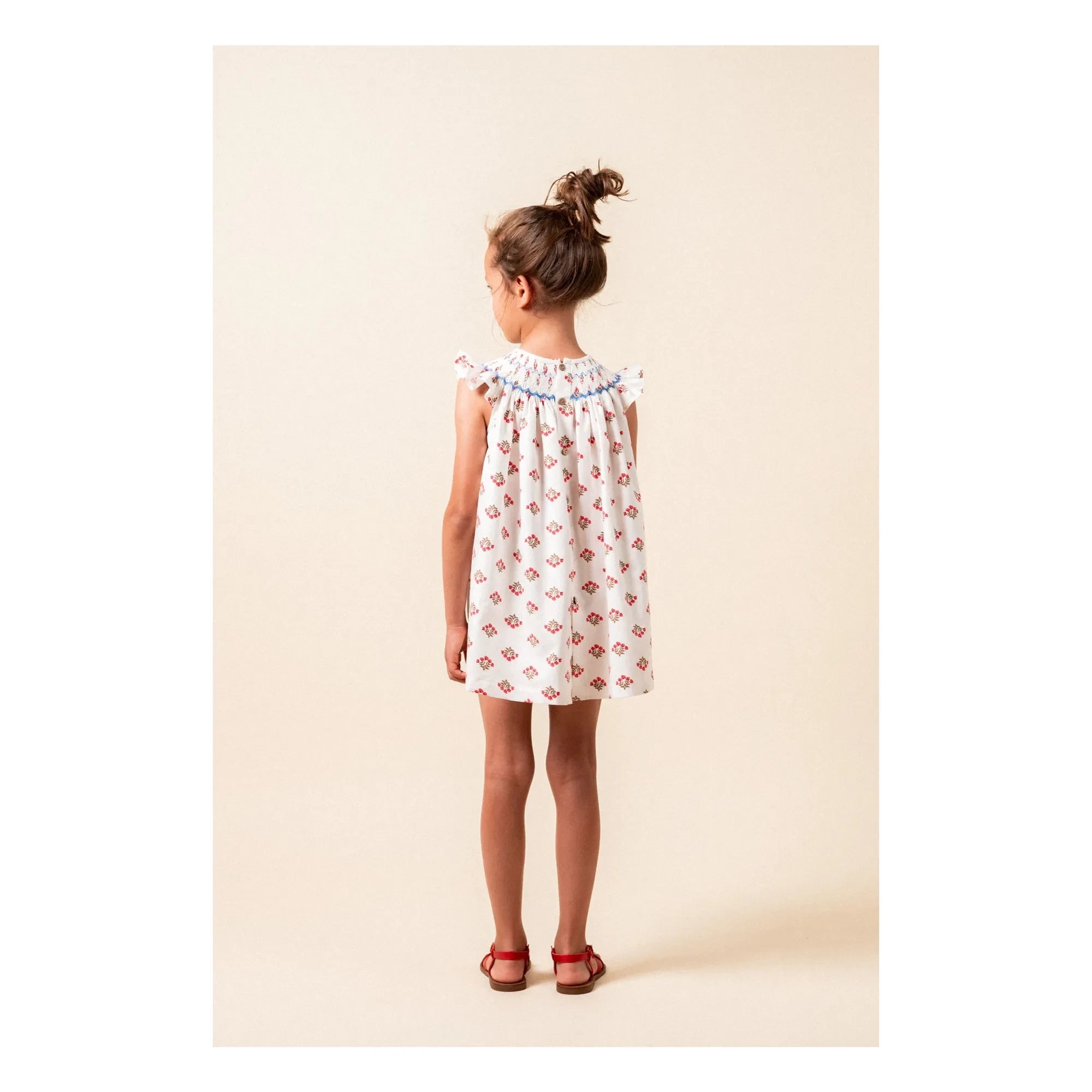 birinit - Monzón Organic Cotton Drawstring Dress | White