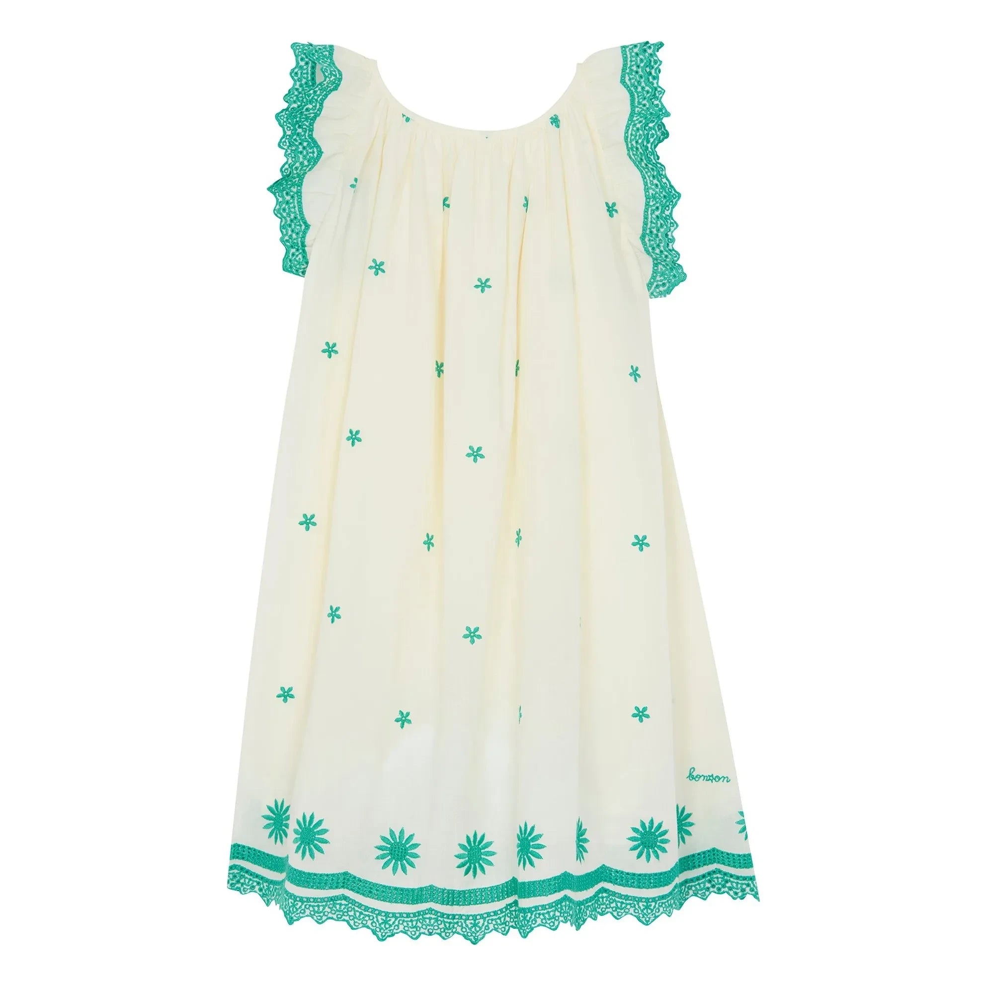 Bonton - Lena Ruffled Dress | Ecru