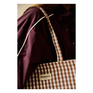 Gabrielle Paris - Mocha Check Weekend Bag | Mocha