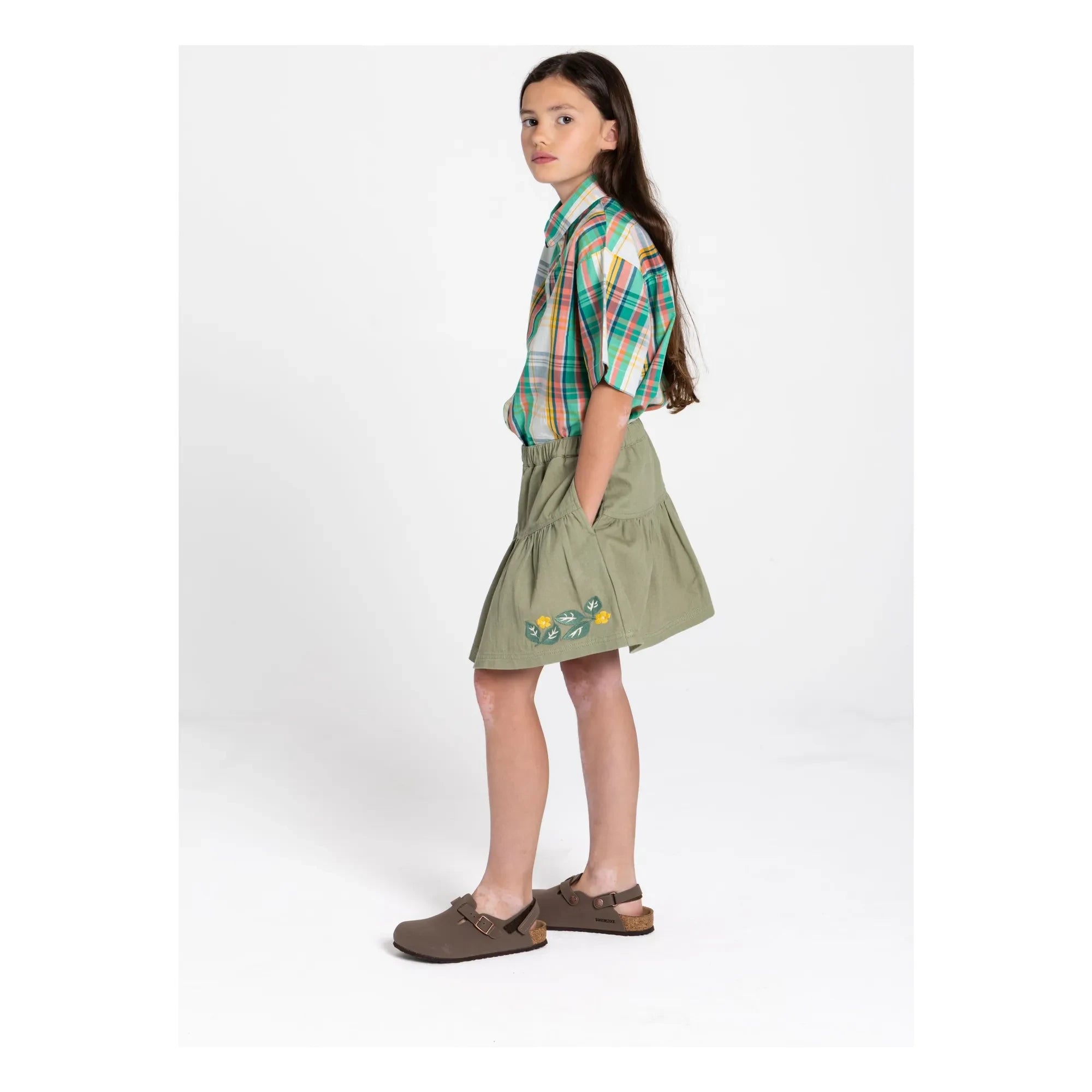 Hundred Pieces - Kaya Fleurie Skirt | Almond Green