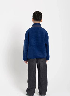 Finger in the nose - Paulo Çift Malzemeli Sherpa Ceket | Royal blue