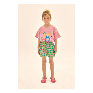 Jelly Mallow - Green Floral Seersucker Shorts