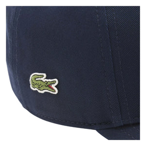 Lacoste - Wordmark Logo organik pamuk şapka | Lacivert