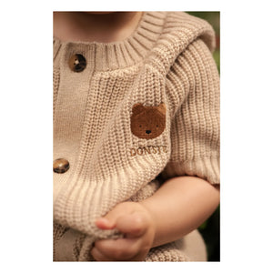 Donsje - Dantje Ribbed Bear Jumpsuit | Beige