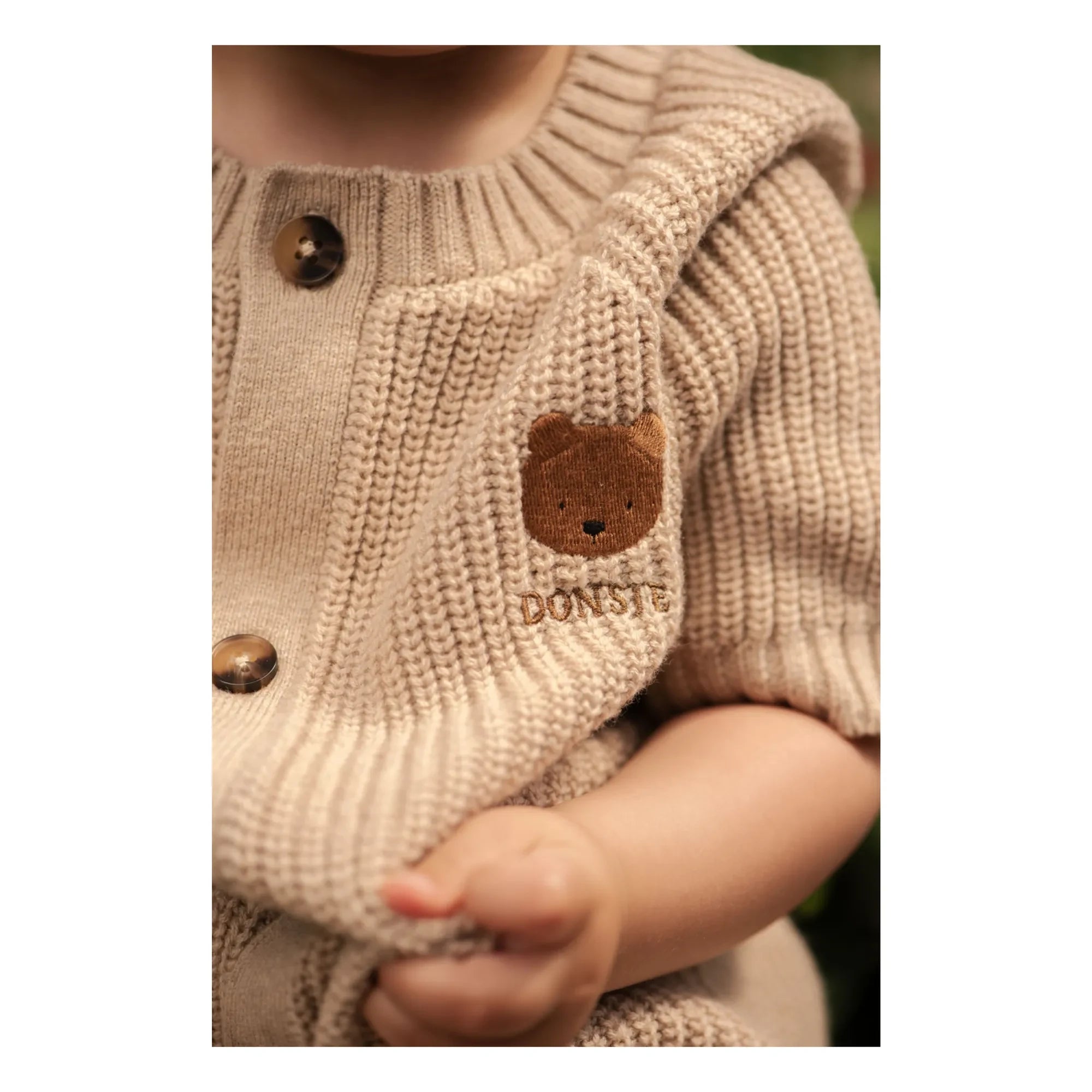 Donsje - Dantje Ribbed Bear Jumpsuit | Beige