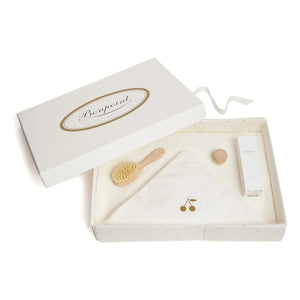 Bonpoint - Naissance Bath Robe, Brush, and Oil Set