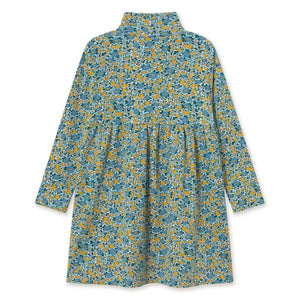 Tinycottons - Organic Cotton Corduroy Floral Dress | Blue