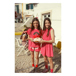 Piupiuchick - Organic Cotton Heart Dress Towel | Fuchsia