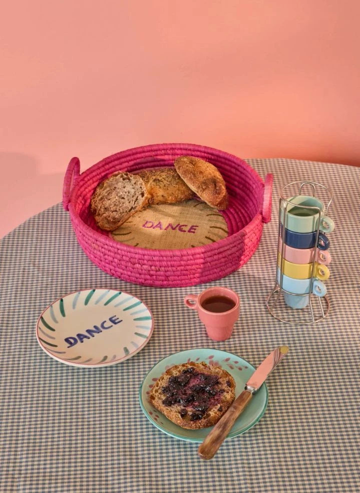Rice - "Dance" Rafia Storage Basket | Pink