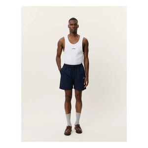 Les Deux - Stan Seersucker Swim Shorts | Dark Blue