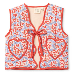 Flöss - Debbie Fleurie Sleeveless Jacket | Red