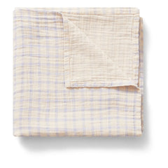 garbo&friends - Gingham Sky Swaddle | Light Blue