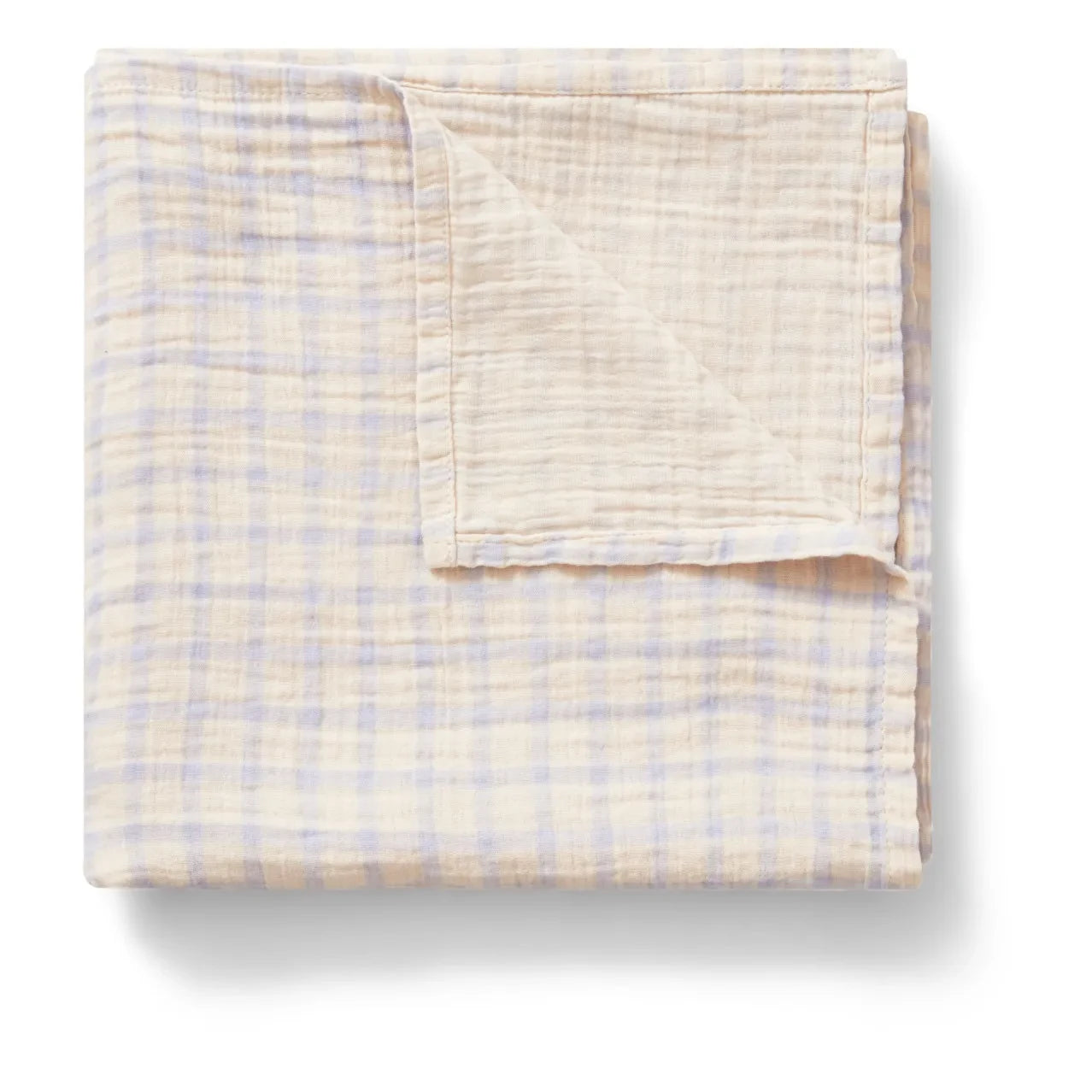garbo&friends - Gingham Sky Swaddle | Light Blue