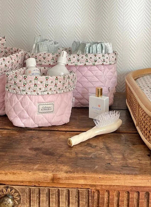 Editions Aimable - Paolo rectangular storage basket | Dragée Pink Gazlı