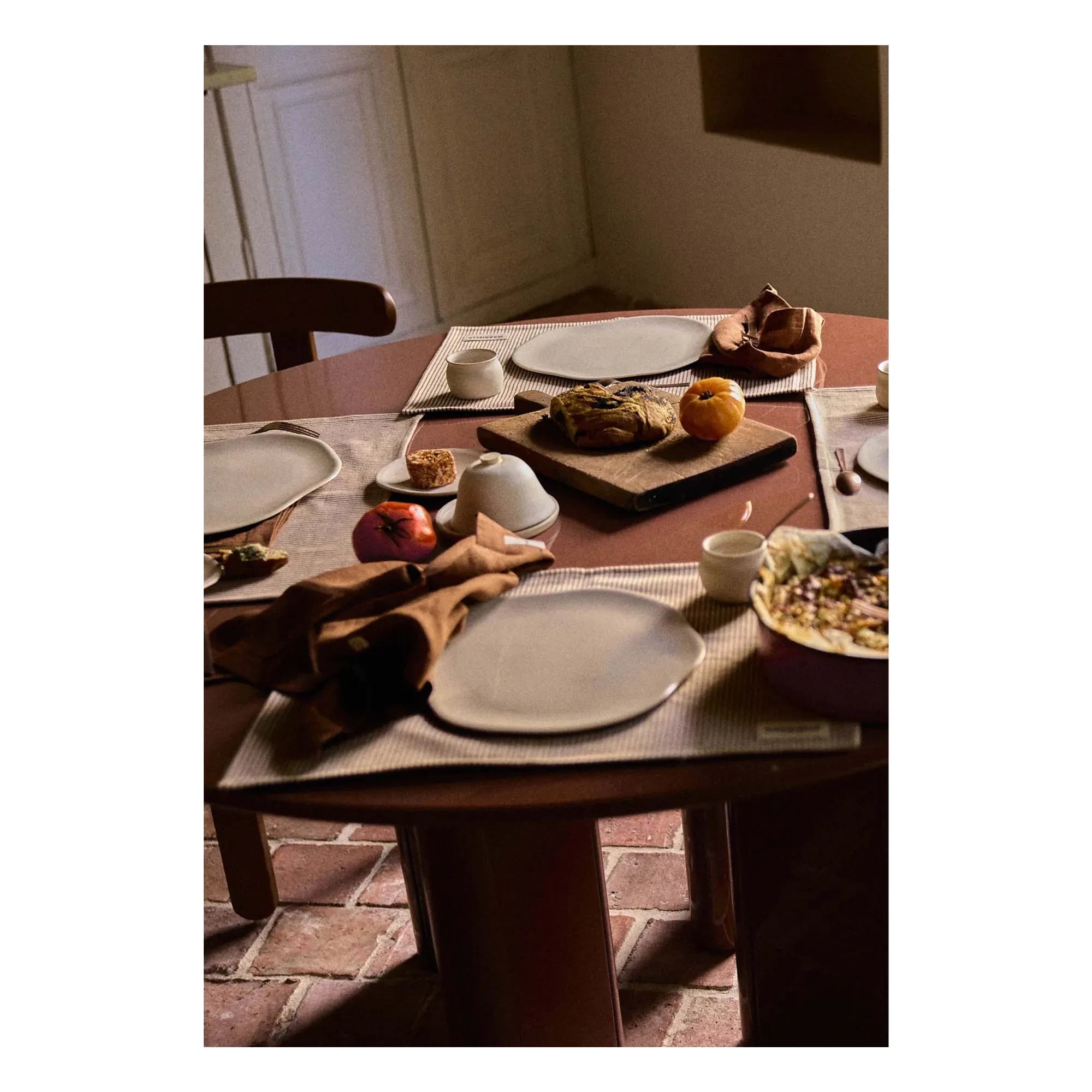 Gabrielle Paris - Garance Striped Serving Placemat | Red