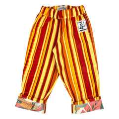 Club Trésor - Striped Beach Umbrella Pants | Orange