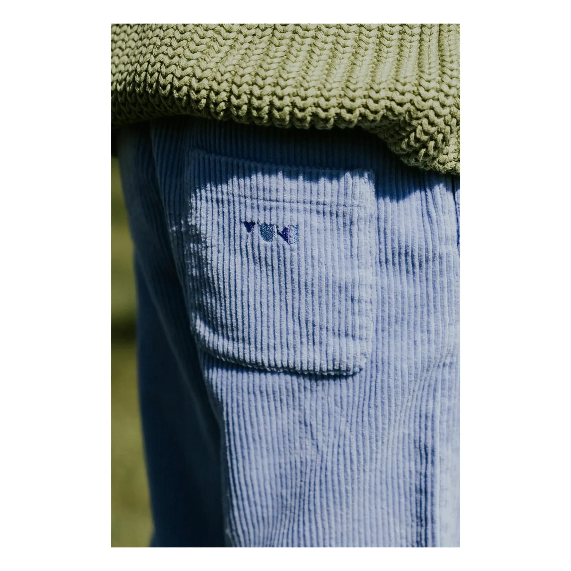 Yuki - Organic Velvet Pants | Light Blue