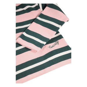 Molo - Çizgili Polo Mille Organik Pamuk | Pudra pembesi