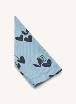 Liewood - Marien Ribbed Heart Organic Cotton Leggings | Blue
