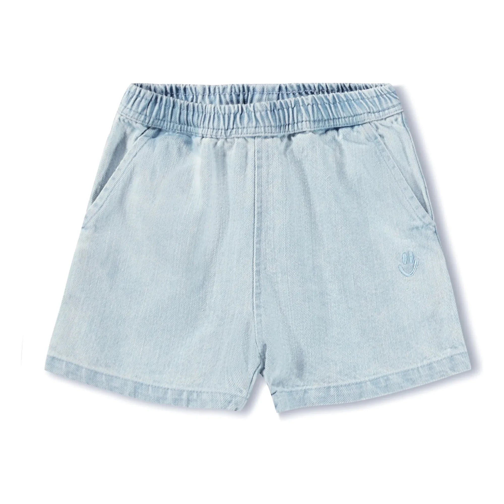 Molo - Denim Shine Organic Cotton Shorts | Light Blue