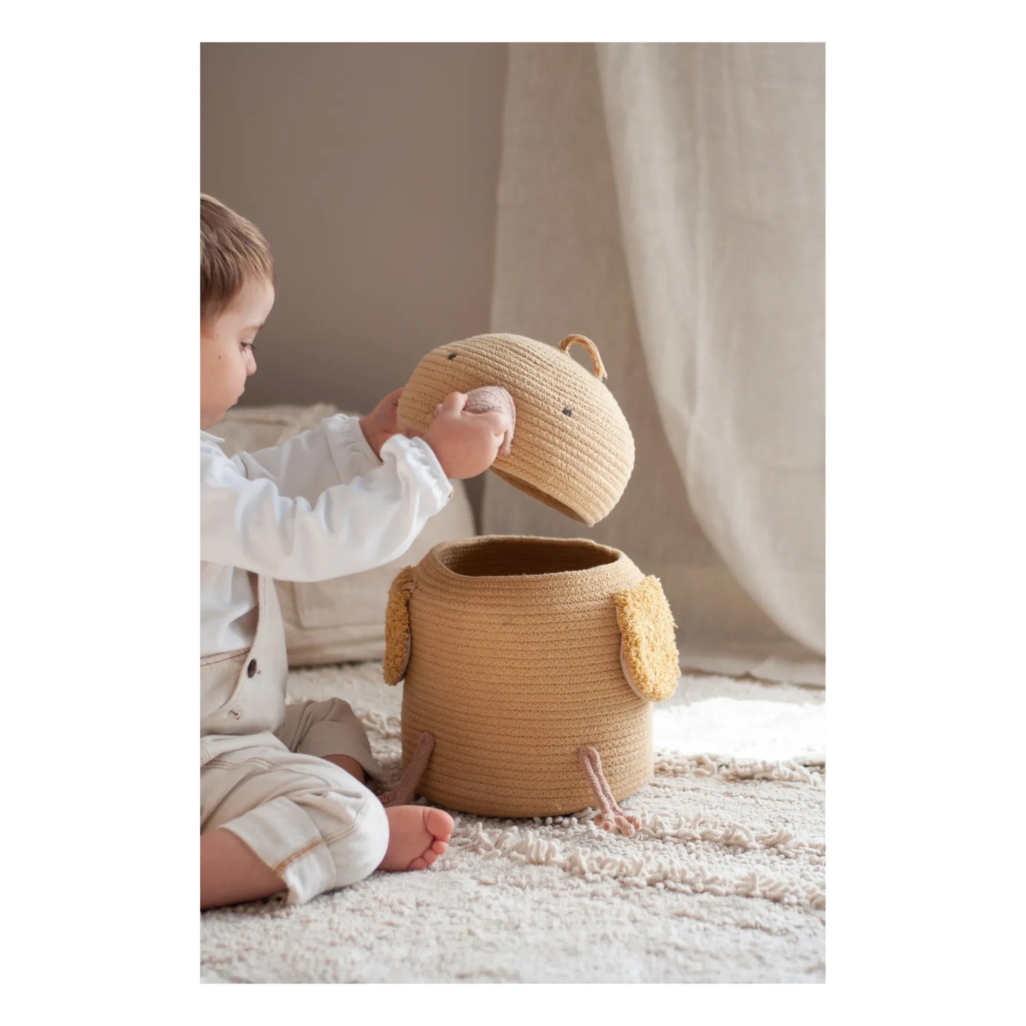 Lorena Canals - Charlie Chicken Basket | Mustard