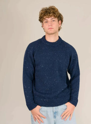 Origin Knitwear - Raglan Thick Wool Sweater | Dark Blue