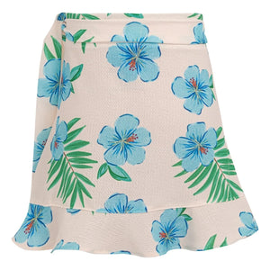 Pepita & Me - Marea Hibiscus Ruffle Swimsuit Skirt | Ivory