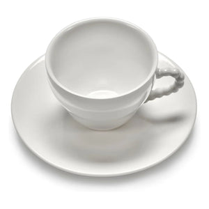 Serax - Perle Fine cups and saucers, Wouters & Hendrix - Set of 2 | White