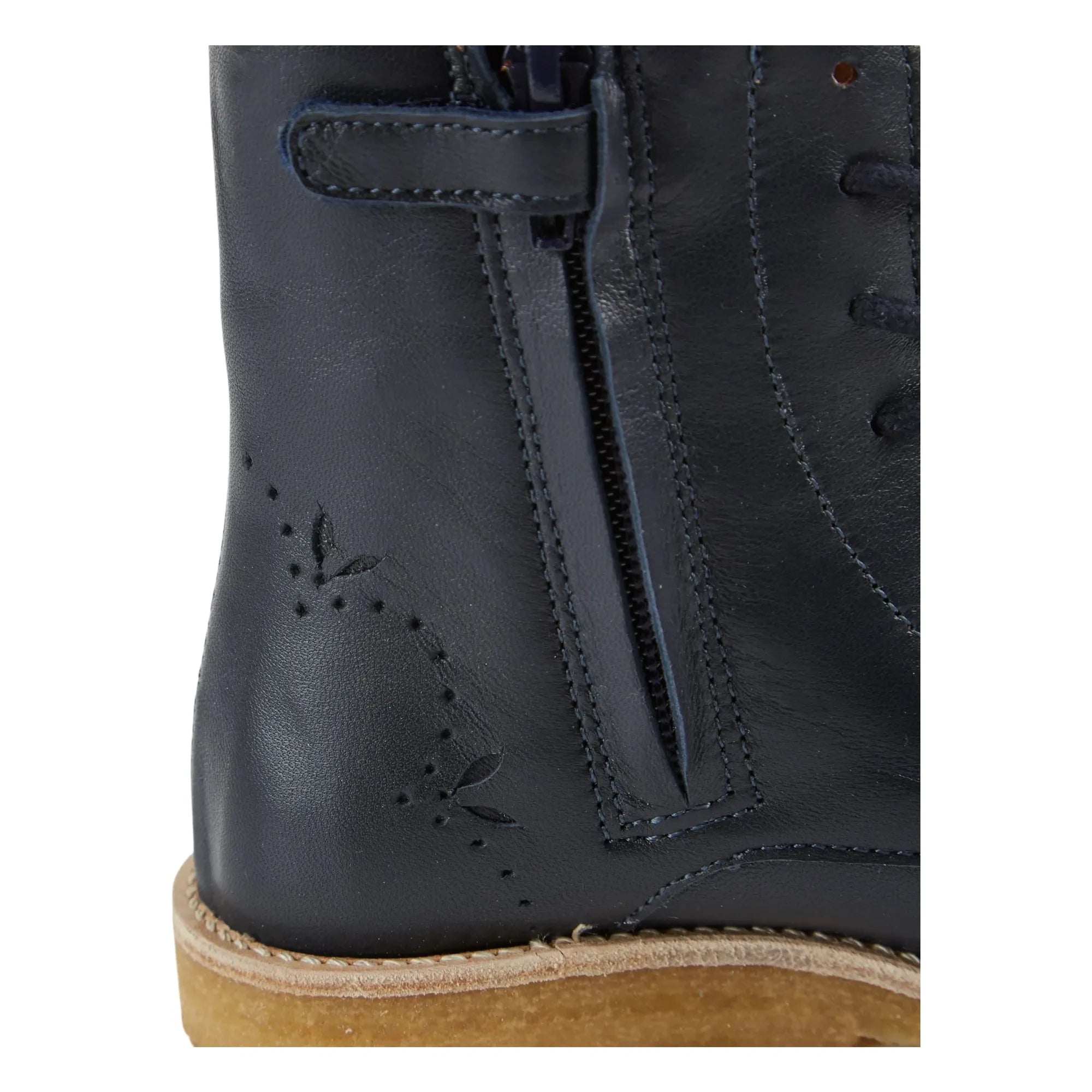 Emile et Ida - Lace-up Leather Boots | Navy Blue