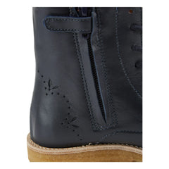 Emile et Ida - Lace-up Leather Boots | Navy Blue