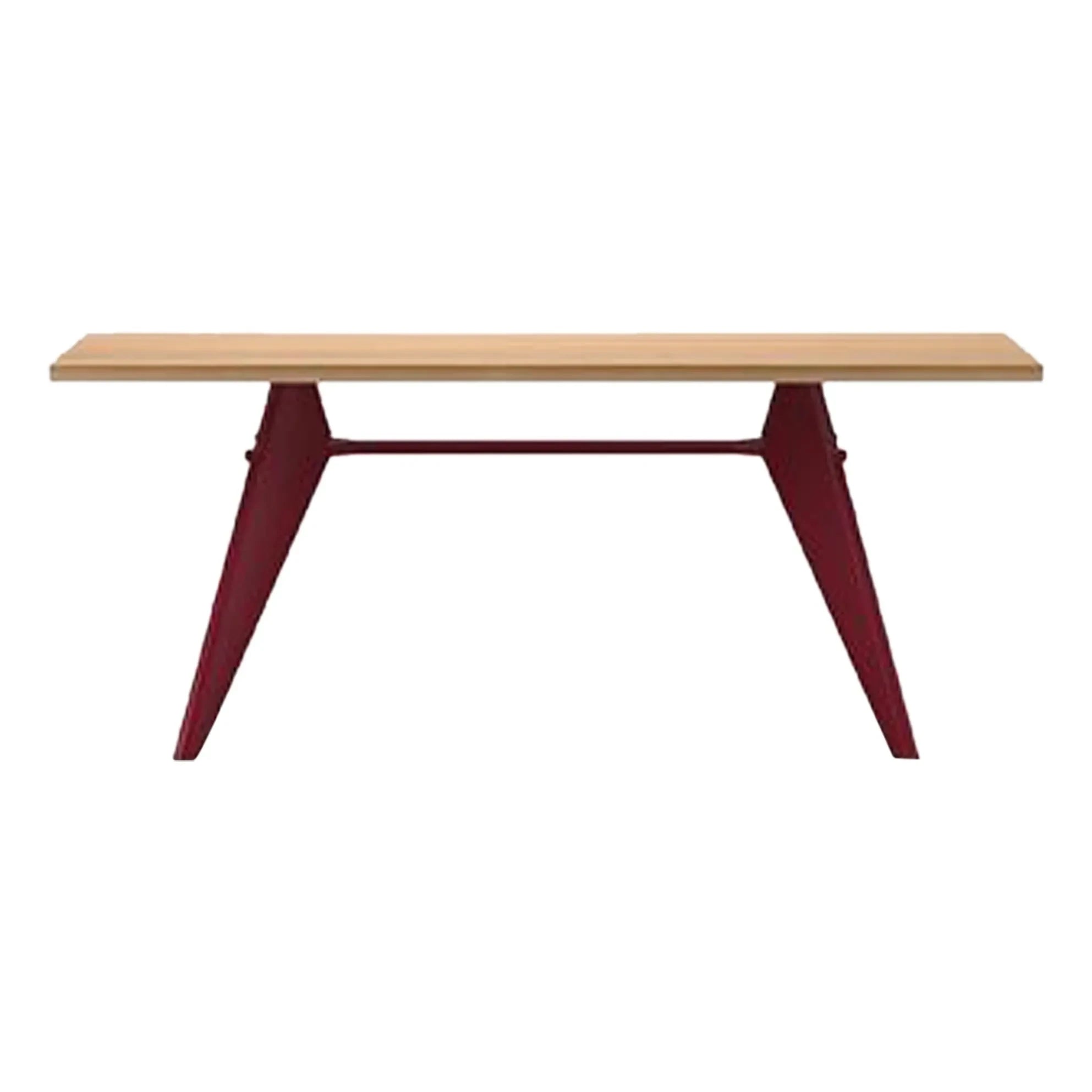 Vitra - EM Table - Japanese Red Pedestal - Jean Prouvé, 1950 | Oak