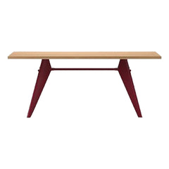 Vitra - EM Table - Japanese Red Pedestal - Jean Prouvé, 1950 | Oak