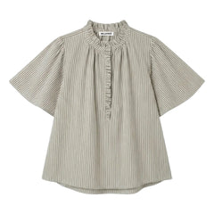 BELLEPIECE - Seville Striped Blouse | Green