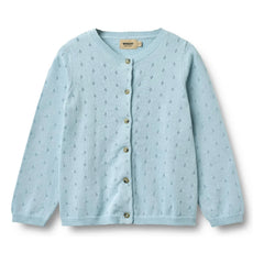 Wheat - Maia Organic Cotton Knit Cardigan | Light Blue