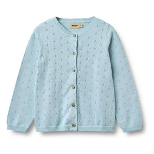 Wheat - Maia Organic Cotton Knit Cardigan | Light Blue