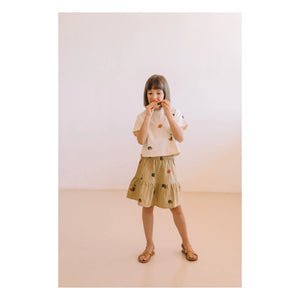 Studio Bohème - Crop Flow T-Shirt Watermelon Organic Cotton | Ecru