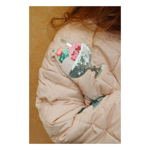 Konges Sløjd - Flora Glaces Sequined Quilted Jacket | Light Pink