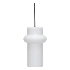 Hübsch - Glass Pendant Pill Top | White