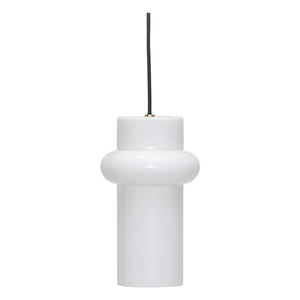 Hübsch - Glass Pendant Pill Top | White