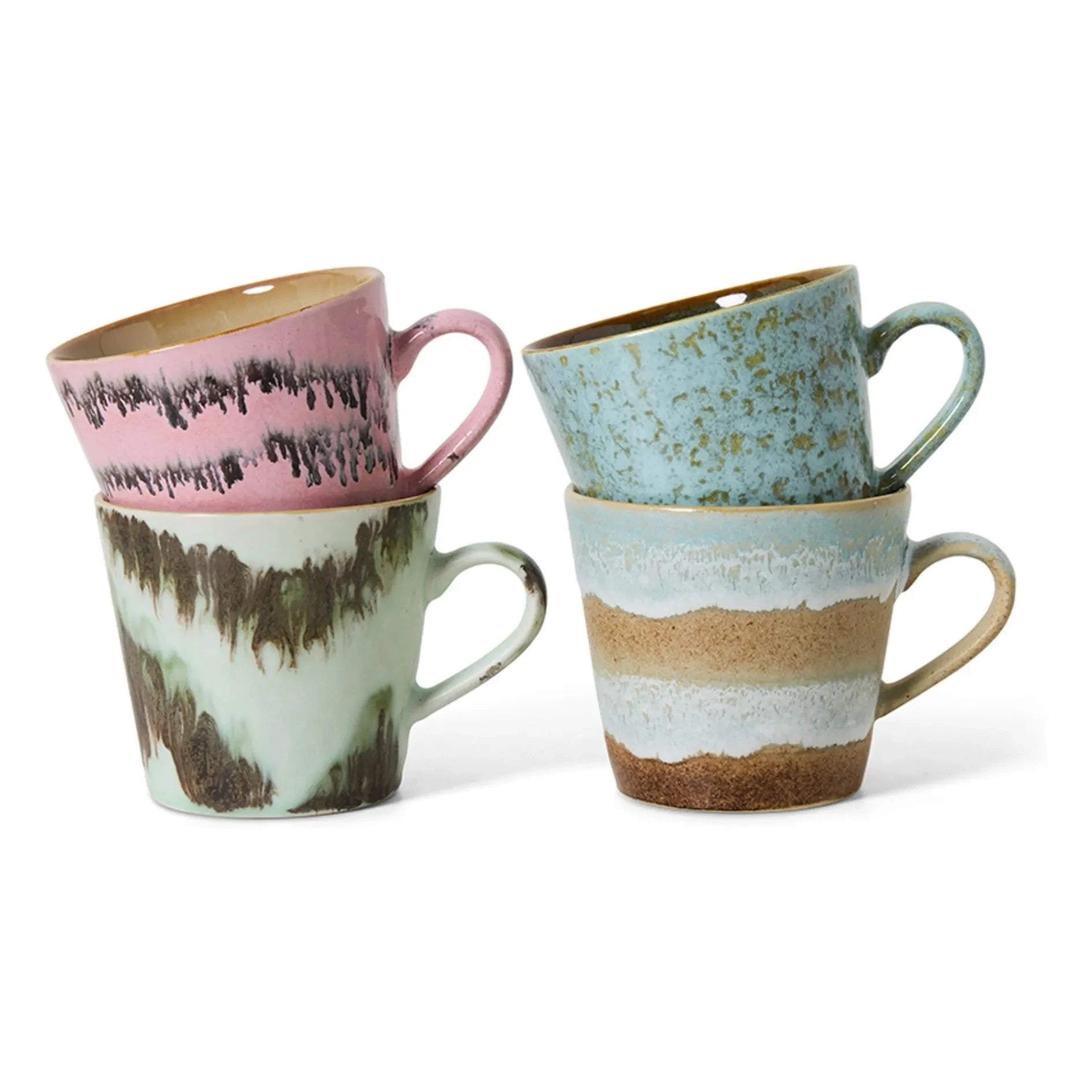 HKliving - Dada Cappuccino Cups - Set of 4